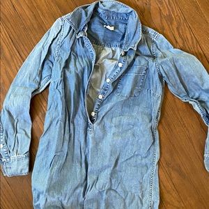 J crew. Long sleeve denim dress.